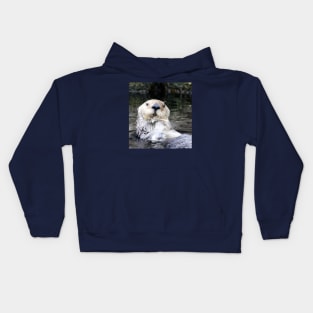 Sea Otter.....Hi There! Kids Hoodie